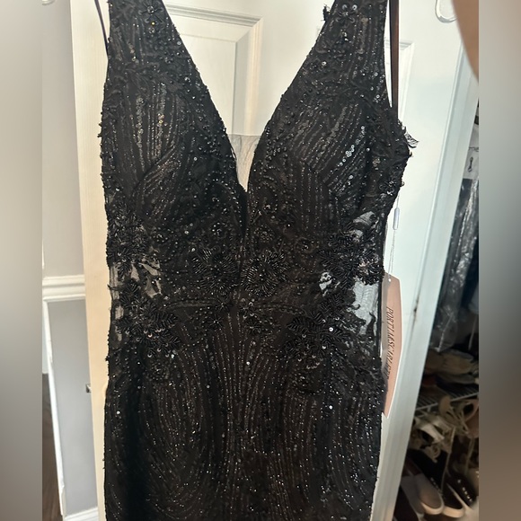 Black short prom, homecoming, birthday dress - Picture 10 of 11